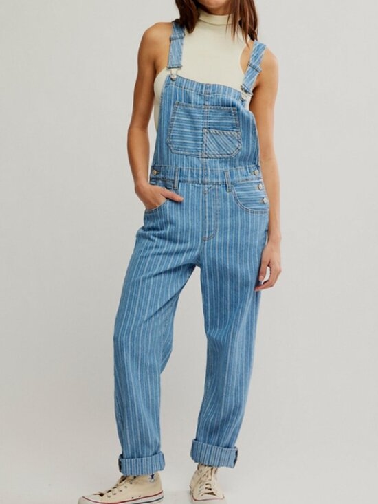Free People Denim - NWT Free People Ziggy Denim Overalls in Beachcomber Blue - Special Edition
